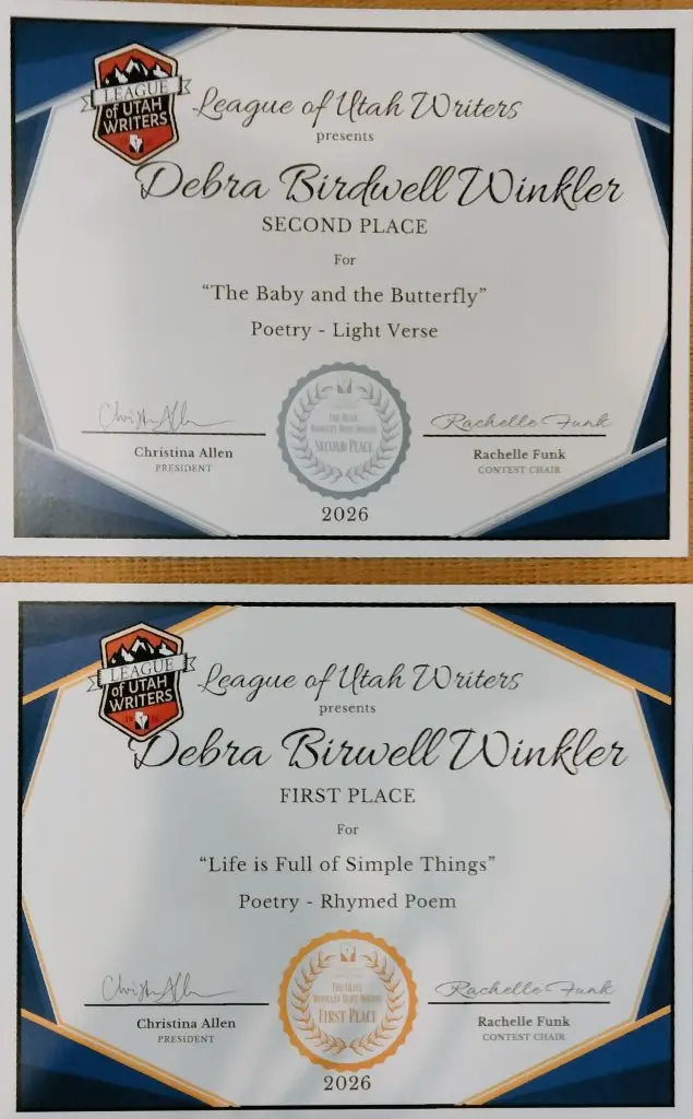 August 8th, 2026: At the recent LUW Quills Conference, I was honored to receive two poetry awards, a wonderful recognition from my peers that I’m very grateful for.